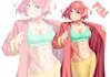 draw anime fit girl with abs