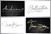 design hand drawn signature logo