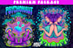 create illustration trippy psychedelic for shirt design