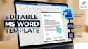 design an editable ms word letterhead and a modern logo