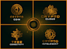 design token, crypto, cryptocurrency, bitcoin, and coin logo