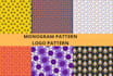 design logo initials  seamless luxury monogram patterns