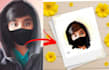 create cute 3d cartoon face art