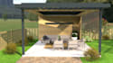 3d landscape gazebo,pergola,deck,patio,firepit,seating area,garden,cabana,porch