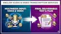 transcribe english audio and video files