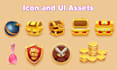 create premium game icons, coins, gems and reward assets