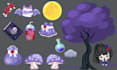 draw 2d game art props objects icons characters