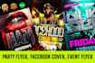 do elegant party flyer, facebook cover, event flyer