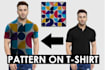 add pattern or logo to your t shirt