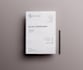 design a minimalist stylish business card and stationery