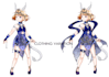 draw anime style character sprites