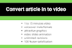 convert the article to video