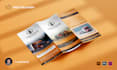 design trifold brochure and flyer for trucking, logistics, freight broker