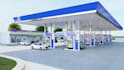 create market, shop, mall, filling station, commercial 3d render and animation