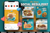 design 60 social media posts, social media post design