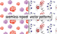 design seamless repeat flat fabric vector patterns