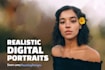 create realistic digital portrait illustration