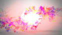 create colorful particle logo intro