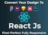 convert figma design to responsive react next js website with ai development