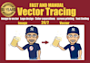 do manual vector tracing , convert image to vector , svg design