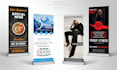 design a professional roll up banner, pull up banner, and retractable banner