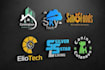 design a modern minimalist logo with copyrights