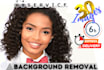 do background removal of 150 images 6 hrs express delivery