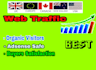 drive organic web traffic with USA UK canada targeted