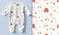 create modern seamless pattern for baby brands, cute prints for fabric