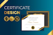 create professional diploma, custom certificate designs