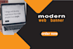 design modern web banner