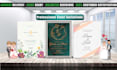 make luxury wedding invitation, menu, and table number