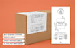 subscription box sealing sticker, packaging label and sleeve design