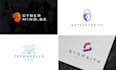 do modern tech, crypto bitcoin, and app logo design