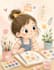 draw whimsical watercolor children story book illustration, picture book cover