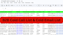 build a b2b cold calling list and a cold email list