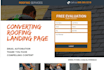 design converting roofing landing page and responsive roofing website