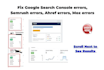 google search console errors, semrush errors, ahref errors, moz errors