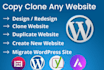 copy,duplicate,clone website and elementor pro clone wordpress website redesign