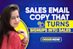 write persuasive sales email copy in email copywriting
