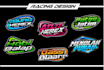 make automotive and racing  logo like 3d effect