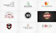 design minimalist, modern, and vintage, business logo with copyrights