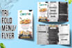 design bifold trifold  booklet or digital menu