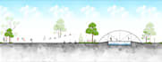 architectural rendering, site plan through photoshop