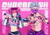 draw high quality futuristic cyberpunk anime illustration