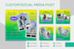 design 10 unique social media posts, banner ads