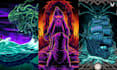 create hand drawn dark art illustration for covers and merch