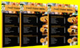 do eyecatching editable restaurant menu design
