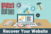 restore the website from the archive wayback machine into wordpress