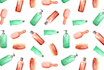 design watercolor hand drawn pattern for printing and fabric